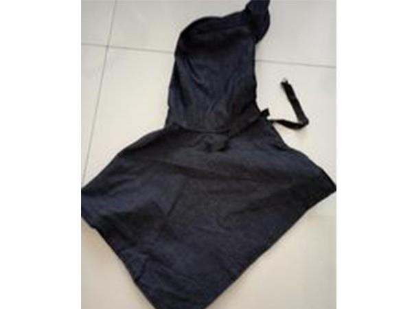 双层牛仔布披肩帽